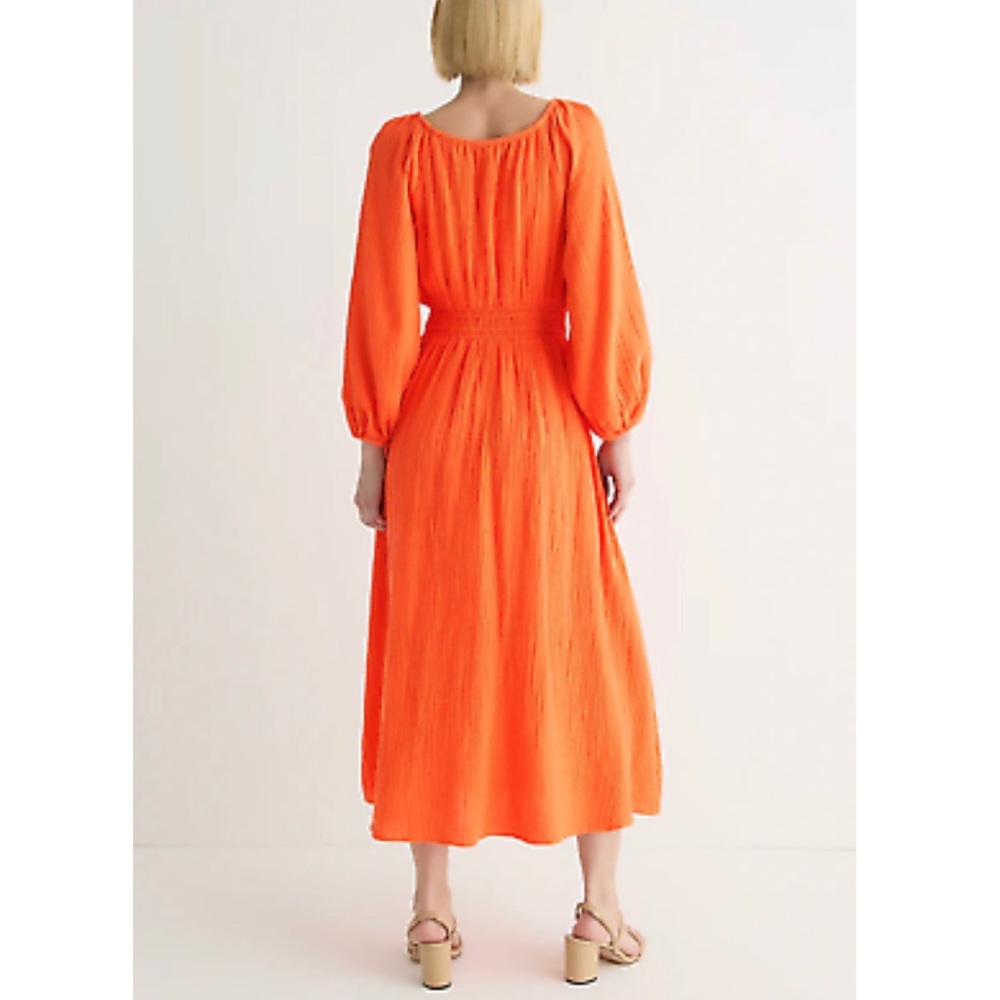 J. Crew V Neck Midi Dress in Soft Gauze - Picture 6 of 7